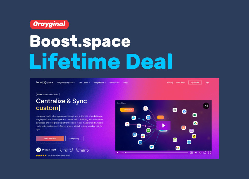 Make.com and zapier lifetime deal alternative: Boost.space